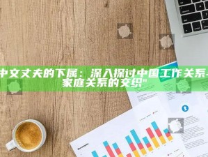"中文丈夫的下属：深入探讨中国工作关系与家庭关系的交织"